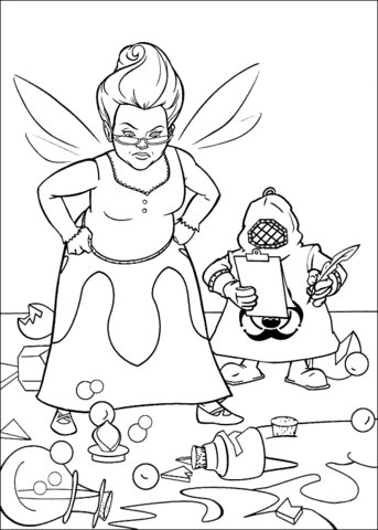 Angry Fairy  Coloring Page